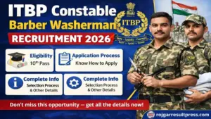 ITBP Constable Barber Washerman Recruitment 2026: आईटीबीपी नाई व वॉशरमैन भर्ती 2026 ITBP Constable Barber Washerman Recruitment 2026: आईटीबीपी नाई व वॉशरमैन भर्ती 2026