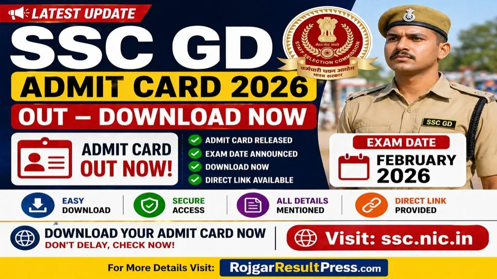 SSC GD Admit Card 2026 Out – Download Now, Exam Date & Direct Link