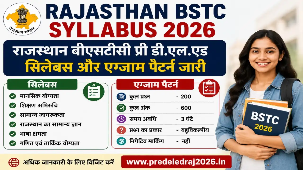 Rajasthan BSTC Syllabus 2026 PDF download