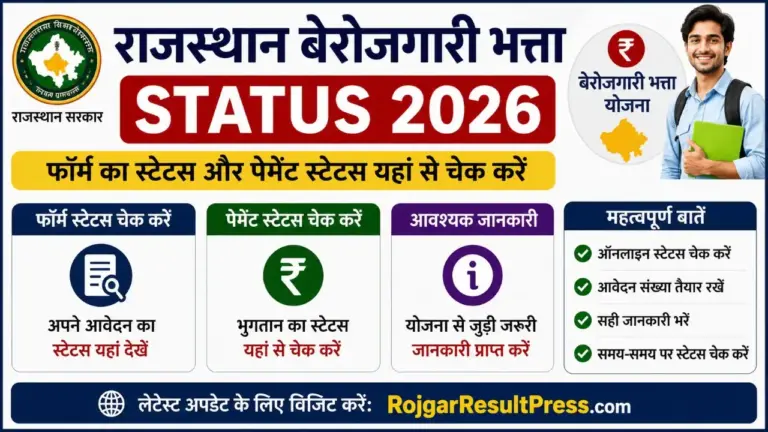Rajasthan Berojgari Bhatta Status 2026 Check Online