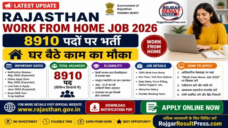Rajasthan Work From Home Job 2026