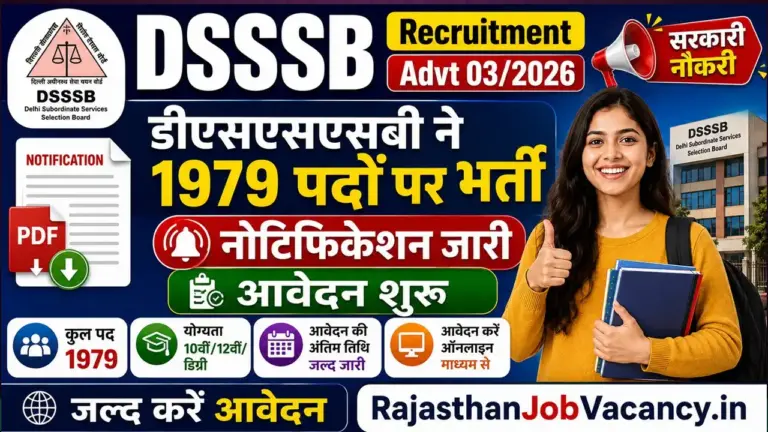 DSSSB Recruitment Advt 03/2026: 1979 рдкрджреЛрдВ рдкрд░ рднрд░реНрддреА рдХрд╛ рдиреЛрдЯрд┐рдлрд┐рдХреЗрд╢рди рдЬрд╛рд░реА