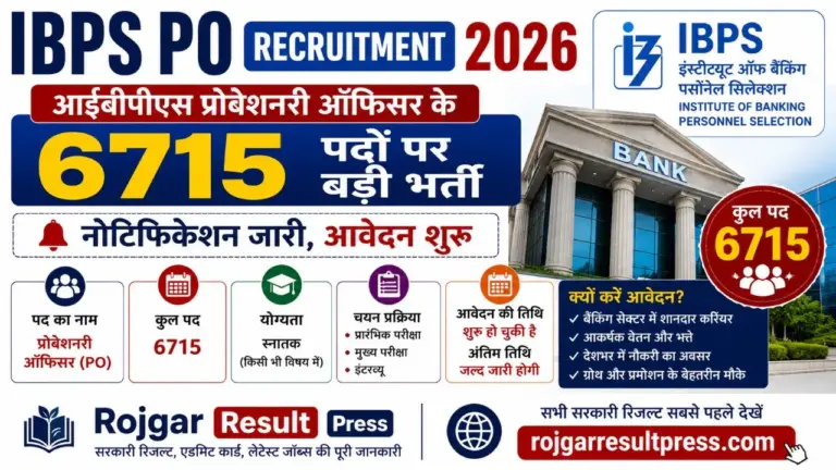 IBPS PO Recruitment 2026 Notification for 6715 Probationary Officer Posts