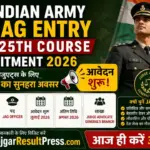 Indian Army JAG Entry 125th Course Recruitment 2026 Apply Online