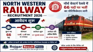 North Western Railway Recruitment 2026: नॉर्थ वेस्टर्न रेलवे में 66 पदों पर भर्ती का नोटिफिकेशन जारी, आवेदन शुरू