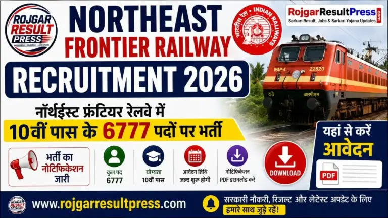 Northeast Frontier Railway Recruitment 2026 6777 Apprentice Vacancy Notification