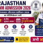 Rajasthan GNM Admission 2026 Notification Apply Online