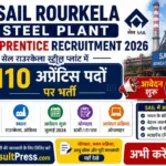SAIL Rourkela Apprentice Recruitment 2026 1110 рдкрджреЛрдВ рдкрд░ рднрд░реНрддреА