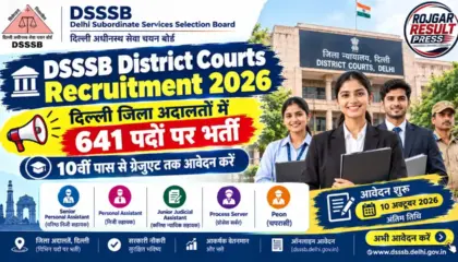 DSSSB District Courts Recruitment 2026: दिल्ली जिला अदालतों में 641 पदों पर भर्ती, 10वीं पास से ग्रेजुएट तक आवेदन करें